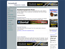 Tablet Screenshot of baseballequipmentguide.com